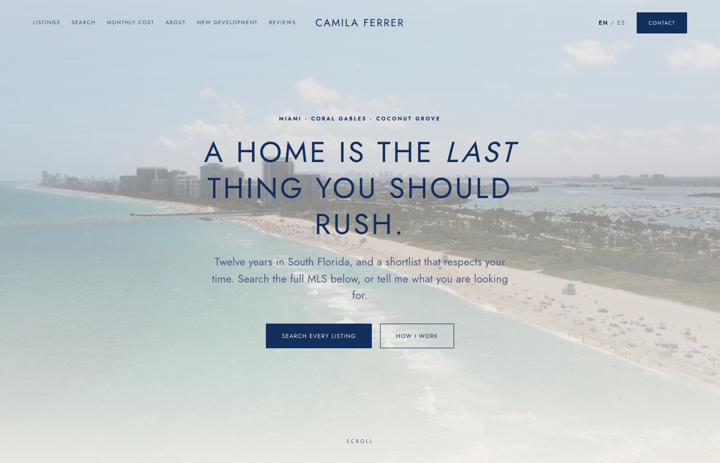 The Ocean design, navy and cream
